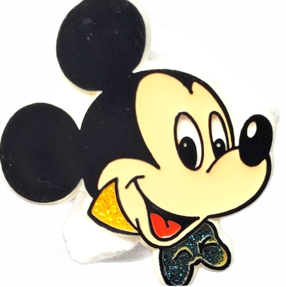 Disney Mickey Plastic VTG Very Rare H2F Pin - Sparkling Nostalgia!
